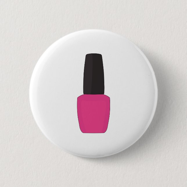 Nail Polish Bottle 2 Inch Round Button (Front)