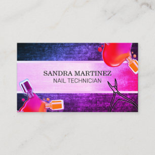Nail Polish Bottle Pour   Nail Clippers Business Card