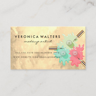 Nail Polish Bottles Spilled Beauty Loyalty Card