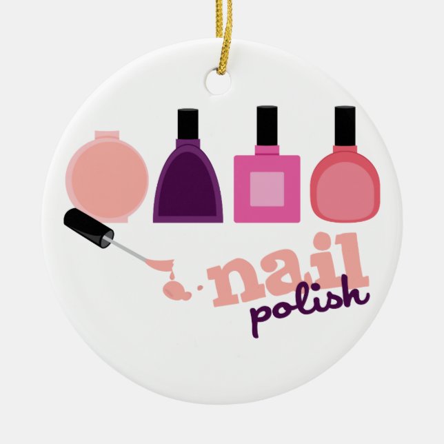 Nail Polish Ceramic Ornament (Front)