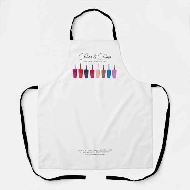 Nail Polish Colour Set Nail Salon Apron (Front)