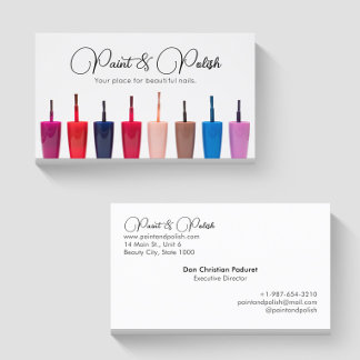 Nail Polish Colour Set Nail Salon Business Card