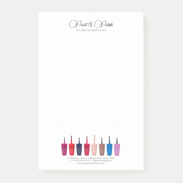 Nail Polish Colour Set Nail Salon Post-it Notes (Front)