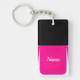 Nail Polish Keychain Pink