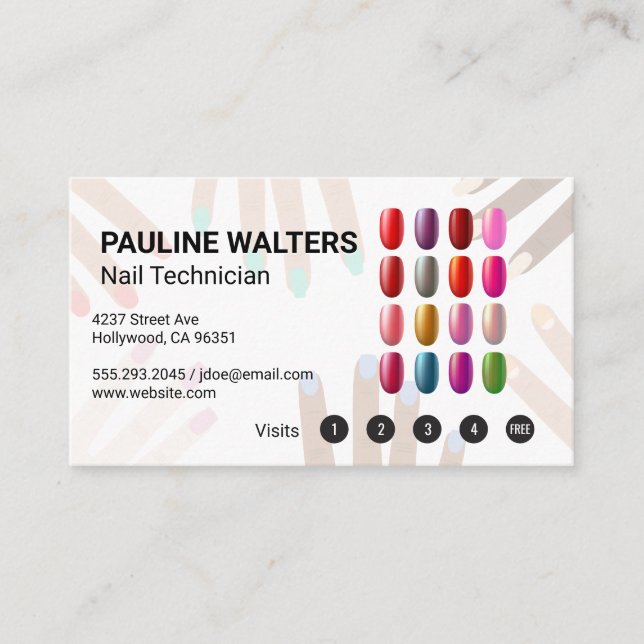 Nail Polish | Manicure Pedicure Business Card (Front)