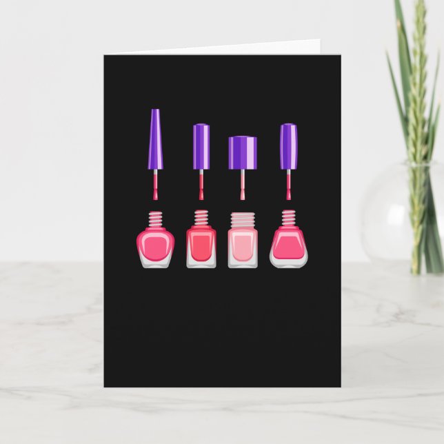 Nail Polish Nail Art Fingernail Manicure Card (Front)