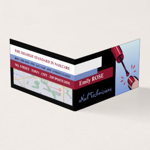 Nail Polish, Nail Technician, Nail Salon Loyalty Business Card