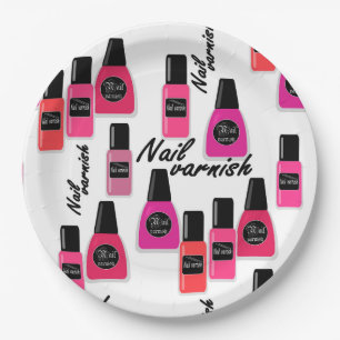 Nail Polish Paper Plate