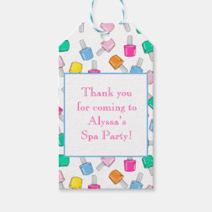 Nail Polish Spa Party Manicure Beauty Birthday Gift Tags