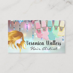 Nail Polish Spills   Bokeh Glamour Loyalty Card