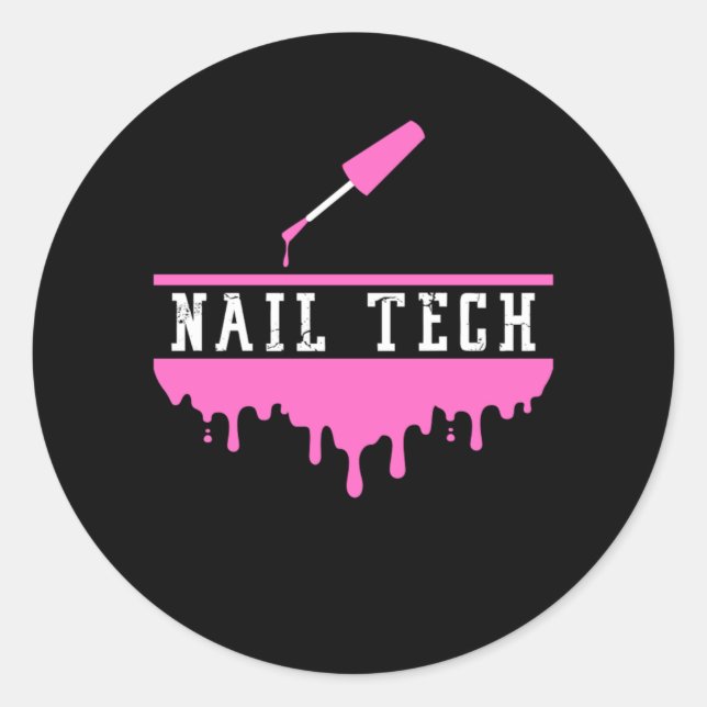 Nail Polish Tech Technician Manicurist Pedicurist  Classic Round Sticker (Front)