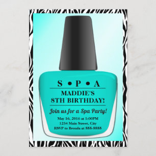 Nail polonais Anniversaire Invitation Turquoise Na