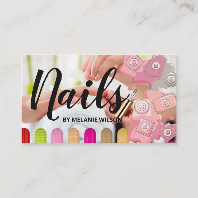 Nail Salon Accessories | Beauty Business Card (Front)