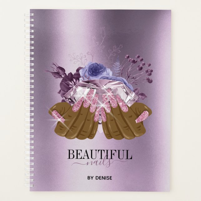 nail salon appointment book hand nails technician planner (Front)