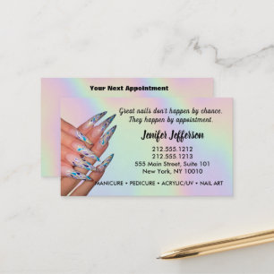 Nail Salon Appointment Business Card