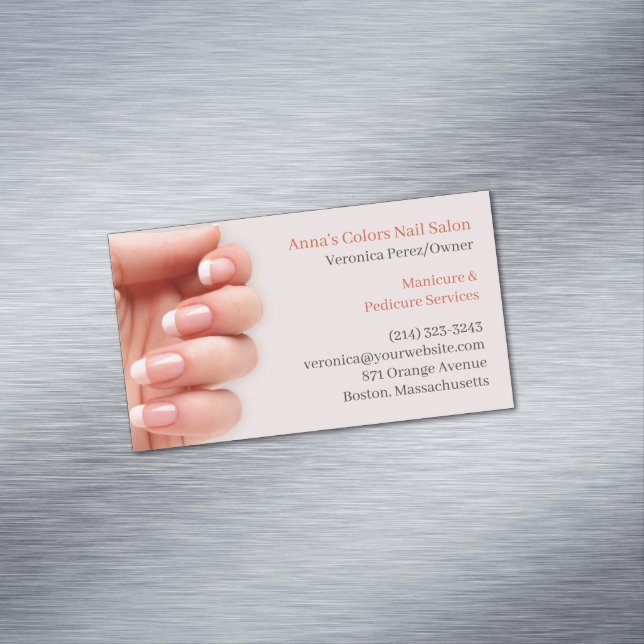 Nail Salon Artist Magnetic Business Card (In Situ)