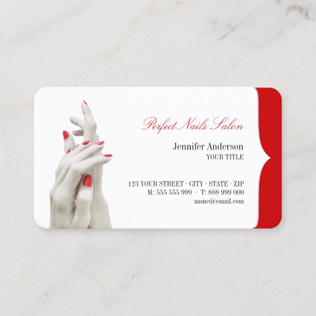 Nail Salon Beauty Centre business card (Front)