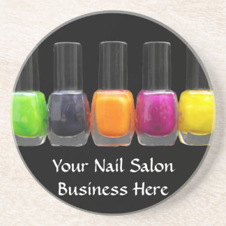 Nail Salon Business, Bright Polish Bottles Coaster