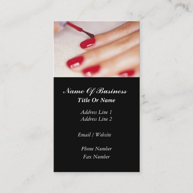 Nail Salon Business Card (Front)