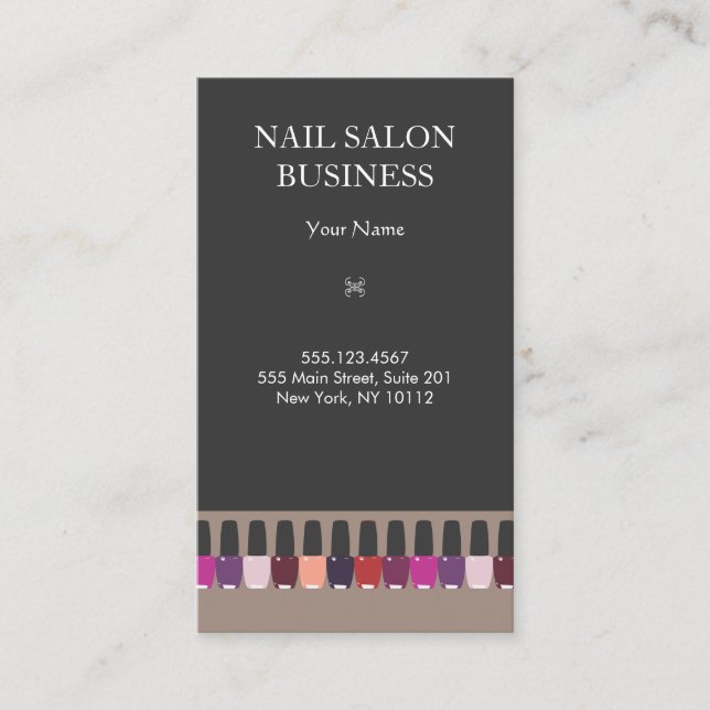 Nail Salon Business Card (Front)