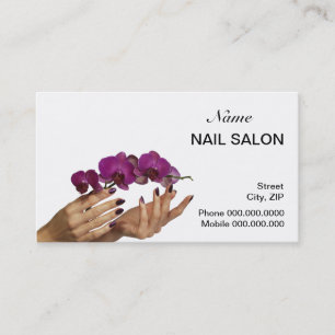Nail Salon Business Card - choose your colour