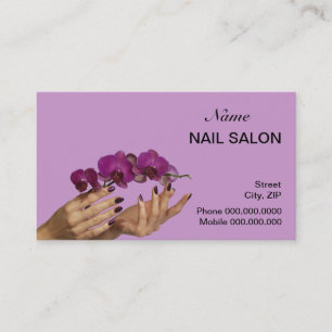 Nail Salon Business Card - choose your colour