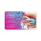 Nail Salon Business Card Glitter Blue Pink
