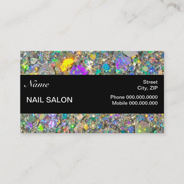 Nail Salon Client Loyalty Punch Carte de visite (Devant)