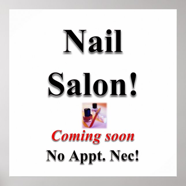 Nail Salon Coming Soon Poster Matte (Front)