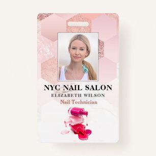 Nail Salon Modern Employee Photo ID Badge