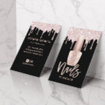 Nail Salon Modern Rose Gold Drips Nail Manicurist Business Card<br><div class="desc">Nail Salon Rose Gold Drips Nail Technician Manicurist Business Cards.</div>