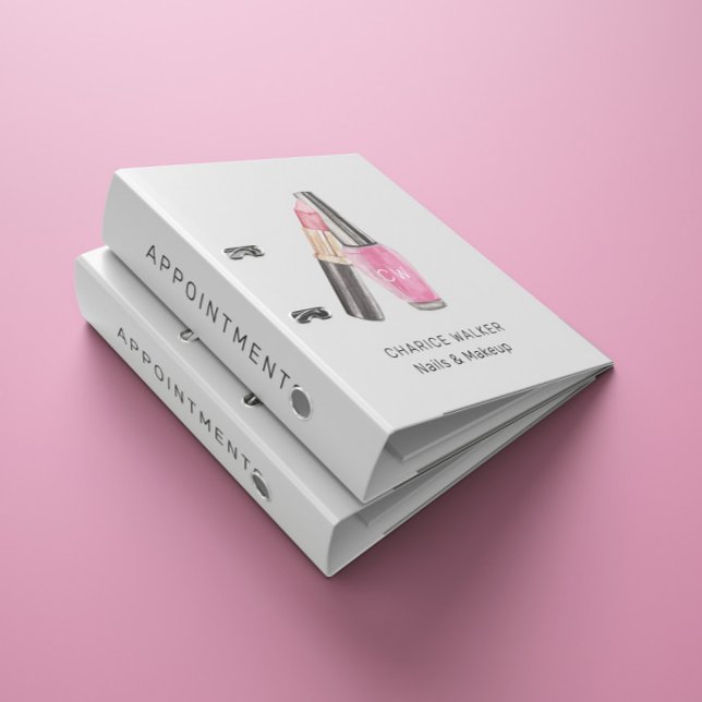 Nail Salon Monogram Makeup Appointment Binder (Creator Uploaded)