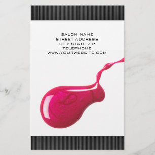 Nail Salon Price List Flyer {floral backside}