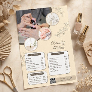Nail Salon Price List Manicure Pedicure Flyer
