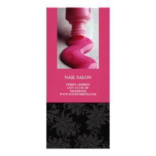 Nail Salon Services Price List {Hot Pink} Rack Card
