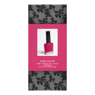 Nail Salon Services Price List {Hot Pink} Rack Card