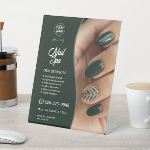 Nail Spa Custom Pedestal Sign