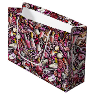 Nail Studio Pattern Large Gift Bag