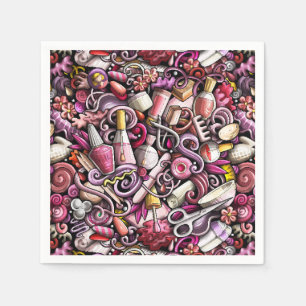 Nail Studio Pattern Napkin