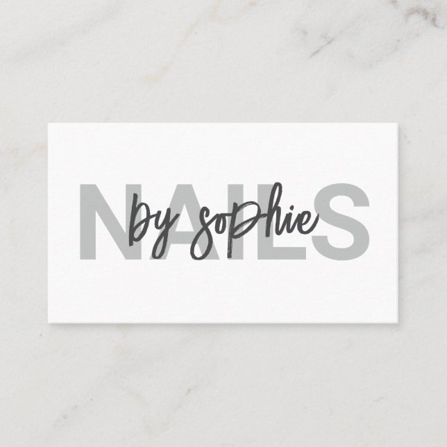 Nail Tech  Business Card (Front)