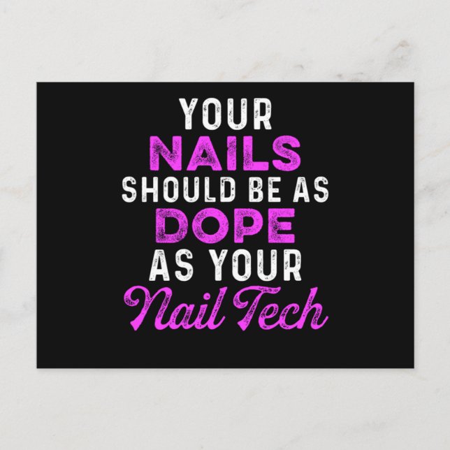 Nail Tech Colour Polish Manicurist Pedicurist Gift Postcard (Front)
