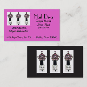 “Nail Tech Diva” Nail Technician  Business Card
