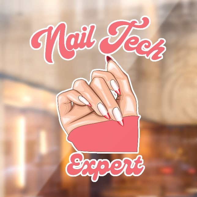 nail tech expert | trendy logo window cling (Sheet 2)