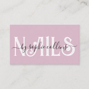 Nail Tech Nail Art Dusty Carte de visite rose