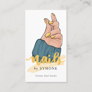 Nail Tech Nail Artist Nail Salon Trendy Stylist  Business Card
