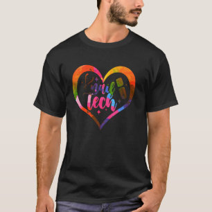 Nail Tech Quote Work Uniform Heart Nail Tech T-Shirt