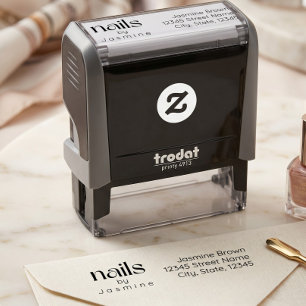 Nail Tech Studio Custom Return Address Elegant Self-inking Stamp