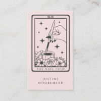 Nail Tech Tarot Card Business Card