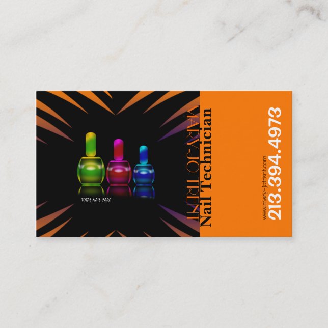 Nail Technician/Artist/Manicurist Business Card (Front)