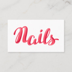 Nail technician business card